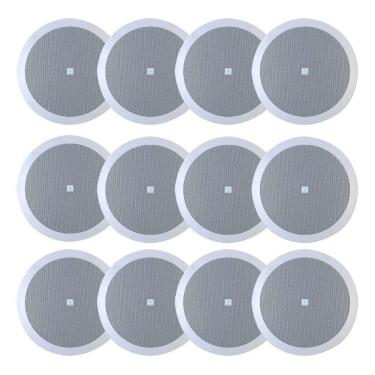 Imagem de Kit 12 Arandelas JBL 6FR2R Redonda Branca - 25 Watts RMS