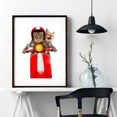 Imagem de Quadro Gatinhos Na Lambreta - 60X48Cm