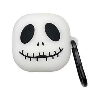 Imagem de Capa para Samsung Galaxy Buds 2/Pro/Live, capa protetora de silicone fofa para mulheres (caveira engraçada)