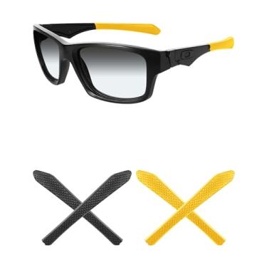 Imagem de Mryok — Meias de substituição para óculos de sol Oakley Jupiter Squared – Opções, Yellow & Black, One Size