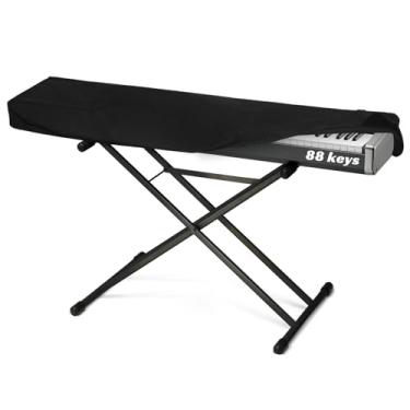 Imagem de GOGHOST Capa para teclado de piano 88 teclas, cobertura completa espessa e superfície macia, preta