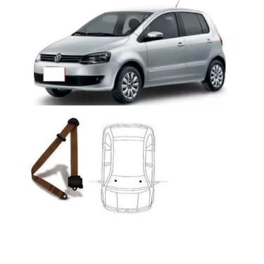 Imagem de Cinto de Segurança retrátil de 3 pontos dianteiro VW Fox - HCML, Marro