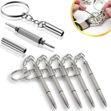 Imagem de Kit 5 Chaveiro Multifuncional 3 em 1 Chave De Fenda Philips - ADA