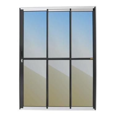 Imagem de Porta de Correr 3 Folhas 1/3 Super Vidro Reflex 210cm X 180cm Brimak