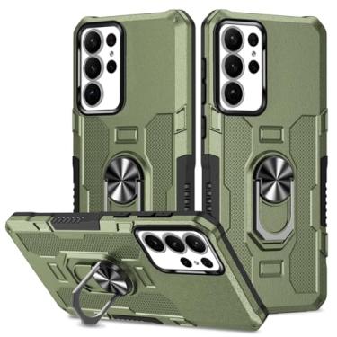 Imagem de Sidande Capa para Galaxy S22 Ultra/Samsung S22 Ultra SM-S908U, suporte resistente com suporte magnético embutido para carro, à prova de choque, capa protetora para celular para Samsung Galaxy S22