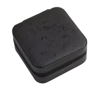 Imagem de Porta Jóias Estojo Portátil em Couro com Zíper para Jóias Maquiagem e 