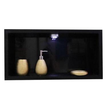Imagem de Nicho Porcelanato Liso Banheiro LED Designer Sofisticado - Belo Nicho,