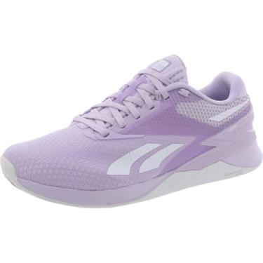 Imagem de Reebok Tênis feminino Nano X3 Mesh Lifestyle casual e moderno, Oásis roxo/cinza frio/azul vetor, 38