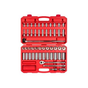 Imagem de TEKTON Conjunto de soquete e catraca de 6 pontos de 1/2 polegadas, 52 peças (10-32 mm) | SKT25201