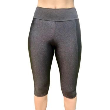 Imagem de Calça Feminina Corsário Cós Duplo Bolsos Frontais Tecido Trilobal Calç