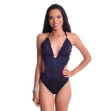 Imagem de Maiô  Body Engana Mamãe Riplle Empina Bumbum - Rk, Preto, M