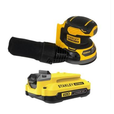 Imagem de Lixadeira Roto Orbital 5" SCS220 + Bateria 1.5ah Stanley