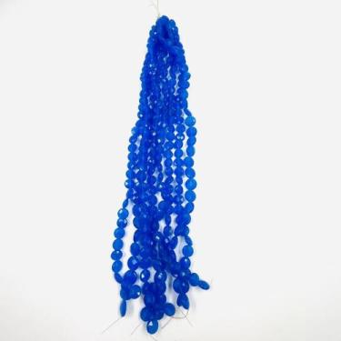 Imagem de Fio de Pedras Chatas Facetadas 12mm 28un Azul Royal 30cm - Macall