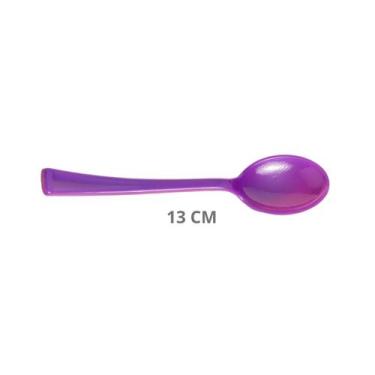 Imagem de Colheres p/ sobremesa 13cm pct c/ 50 un blue star, ROXO AÇAÍ