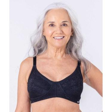 Imagem de Sutiã em tecido canelado brilhoso, com renda, sem bojo e sem aro