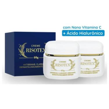 Imagem de Creme Risotex Antissinais Clareador e Hidratante Original 40g Kit C/2