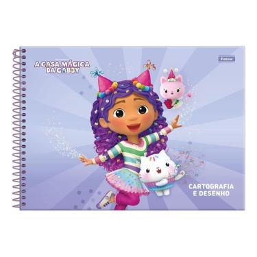Imagem de Caderno Cartográfia 80Fl A Casa Mágica Da Gabby Lilás Foroni