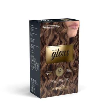 Imagem de Coloração Creme Hidra Gloss 7.0 Louro Natural - Acquaflora