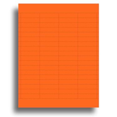 Imagem de Pastas de arquivo cortadas em 1/5 - Pastas de arquivo suspensas de alta visibilidade para impressoras a jato de tinta e laser - 72 por folha - 10 folhas / 720 etiquetas de pasta de arquivo imprimíveis