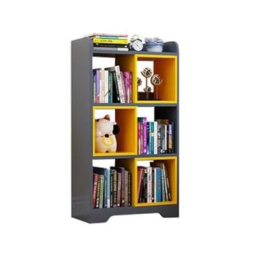 Imagem de LICONG-2019 Estante de livros de chão contra a parede, pequena estante para estudantes, economia de espaço, multicamadas, simples, estante simples e moderna (média)