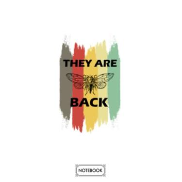 Imagem de Vintage Cicadas They Are Back G89506 Notebook: Matte Finish Cover, Journal, Diary, Planner, Lined College Ruled Paper, 6x9 120 Pages