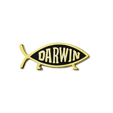 Imagem de Pino de lapela de peixe EvolveFish Darwin One_Size Dourado