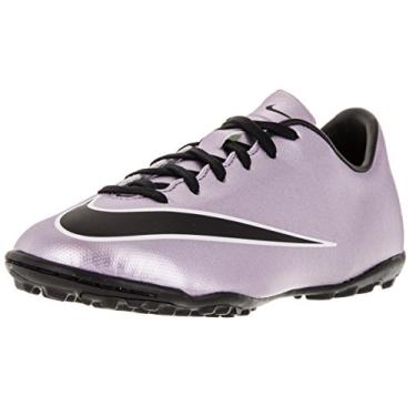 Imagem de Chuteira de futebol Nike Kids Jr Mercurial Victory V Tf, Urbn Lilac/Blk/Bright Mng/White, 2 Little Kid