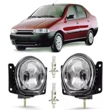 Imagem de Par Farol De Milha Siena G2 2001 2002 2003 2004 2005 2006 + Lâmpada