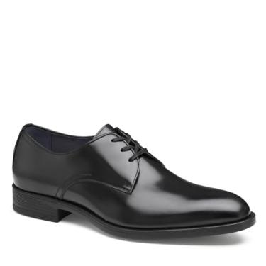 Imagem de Johnston & Murphy Sapato social Flynch de bico liso com cadarço, Couro de bezerro italiano preto, 40