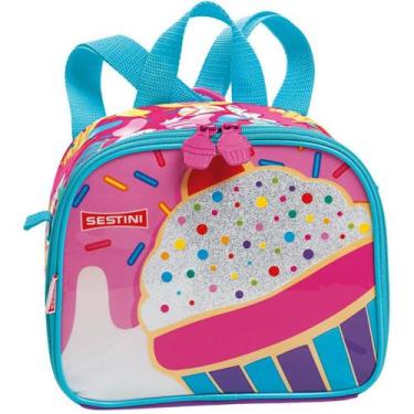 Imagem de Lancheira Feminina Escolar Infantil Cupcake Rosa - Sestini