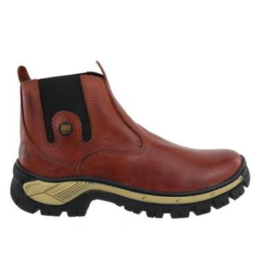 Imagem de Botina Couro Legitimo Pinhão Ketter Boots Coturno Masculino , Pinhão, 