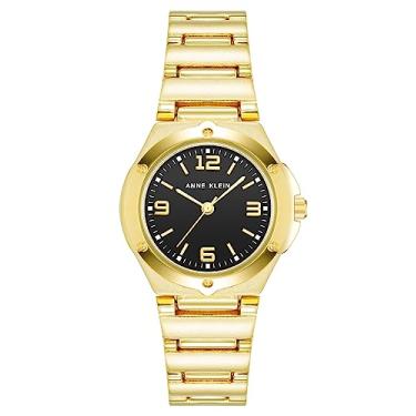 Imagem de Anne Klein Relógio feminino com pulseira, Dourado/preto