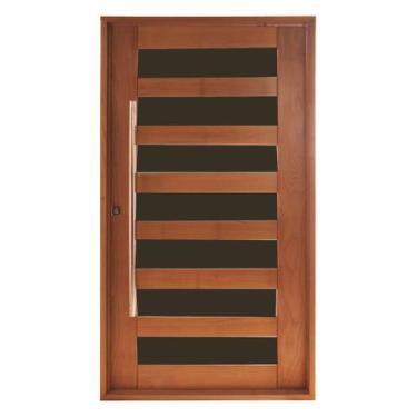 Imagem de Porta Madrid com Vidro Montada em Madeira Maciça Tauari - Mapaf, 62cm 