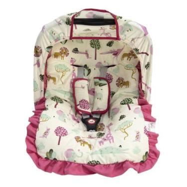 Imagem de Kit para Bebê Conforto 4 peças - Laura Baby, Girafa pink