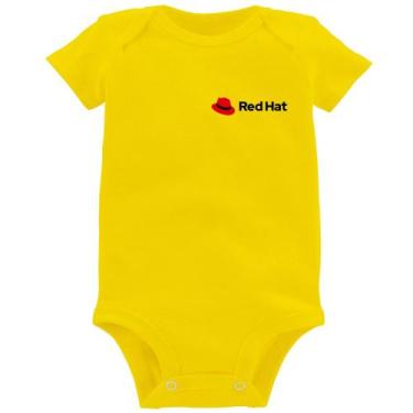 Imagem de Body Bebê Red Hat Linux - Foca na Moda, Amarelo, G