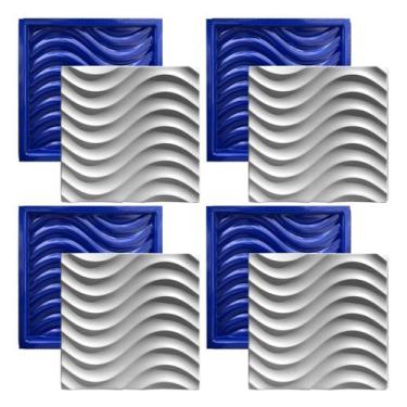 Imagem de Formas Dunes 30x30 3d Abs Azul Gesso Cimento 1mm - Xmoldes Formas 3D