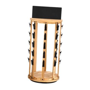 Imagem de Bothyi Stand de exibição de rack de chip 5 camadas 40 clipes lanches saco de lanches lanches lanches organizador de madeira lasca base para para