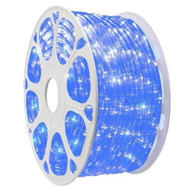 Imagem de Fita Led SMD Dupla Face Rolo 100 Metros Azul Luz Direta Iluminaçao Decoraçao Casa Perfil Sanca Gesso Loja Comercio Gamer Multiuso
