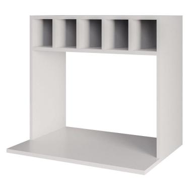 Imagem de Suporte Micro-ondas Forno Armário Aéreo Com Adega 60cm Lótus M24 Branco - Mpozenato