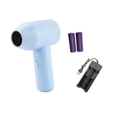 Imagem de Generic Secador de pintura de soprador de ar, mini limpador de poeira recarregável de soprador de ar para travesseiros, teclado de sofá de limpeza de mesa, Azul