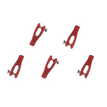 Imagem de 5PCS RC Airplane Servo Linkage Rod Clevis Coupler U-Shaped Nylon Clamp with Screws for RC Plane Helicopter DIY Model Aircraft Pushrod Connecting Part (for 3mm Rod Red)