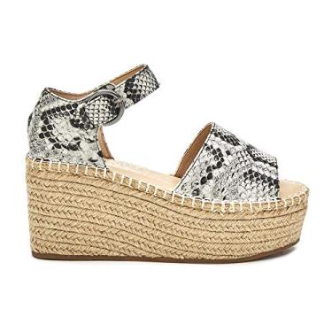 Imagem de Matisse Calçado Flirty Vegan Anabela, Cobra Cinza, Certificado pela PETA, Salto de 7,6 cm, Altura da Plataforma 5 cm, Largura Média, Cobra Cinza, Cinza, 9.5