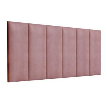 Imagem de Cabeceira Suspensa Madri 140 Tecido Suede Para Cama Box Casal LET Deco