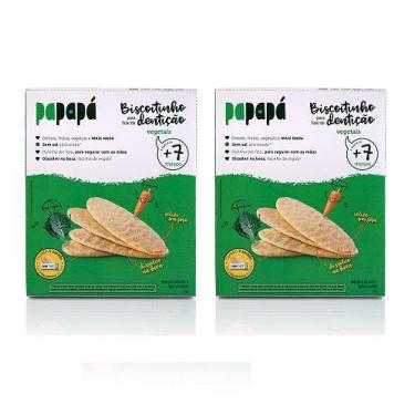 Imagem de Kit 2 Biscoito Infantil Fase da Dentição Vegetais Papapá 72g