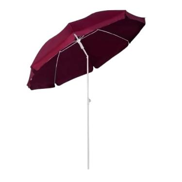 Imagem de Guarda Sol Grande Aço 2,40m Praia Piscina(VINHO)