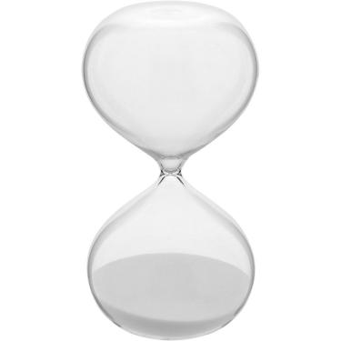 Imagem de Ampulheta Decorativa Areia Branca Vidro 22x12x12cm Transparente