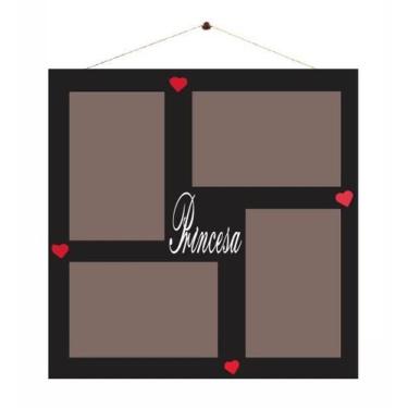 Imagem de Porta-Retrato MDF 10x15 Príncipe ou Princesa com Cordinha - personaliz