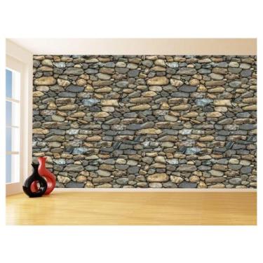 Imagem de Papel De Parede 3D Pedras Sala Quarto Cozinha 3,5M Stn03 - Você Decora