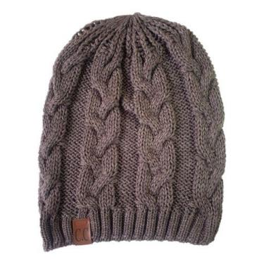 Imagem de Touca Caída Tricô Gorro Boina Beanie Lã Masculina Feminina Macio Quent