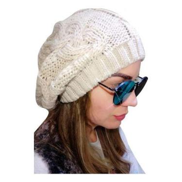 Imagem de Touca Caída Tricô Gorro Boina Beanie Lã Masculina Feminina Macio Quent